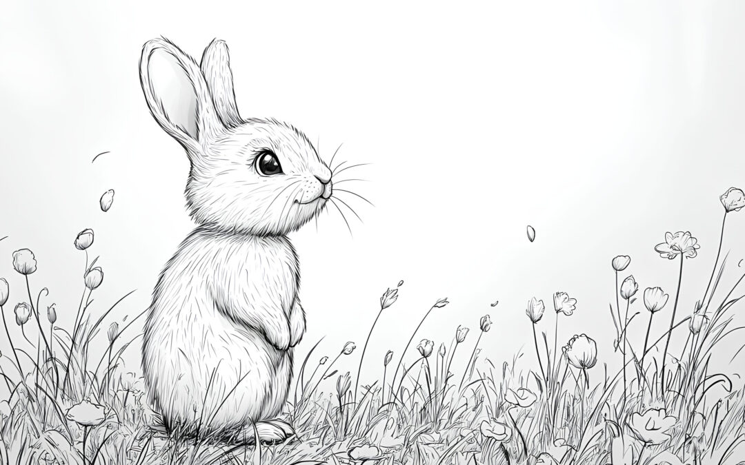 Rabbit standing upright