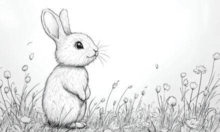 Rabbit standing upright