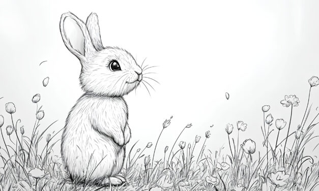 Rabbit standing upright