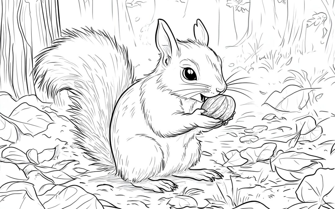 Nagendes Eichhörnchen