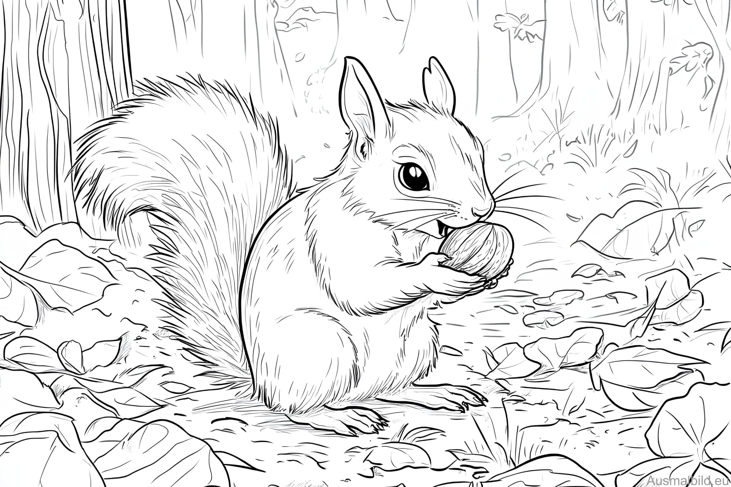 Nagendes Eichhörnchen Nagendes Eichhörnchen