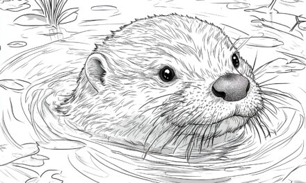 Otter guckt aus dem Wasser