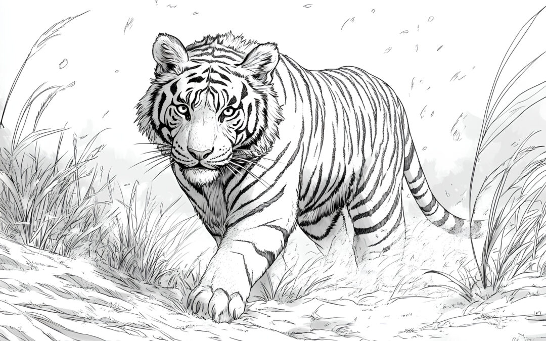 Stalking tiger