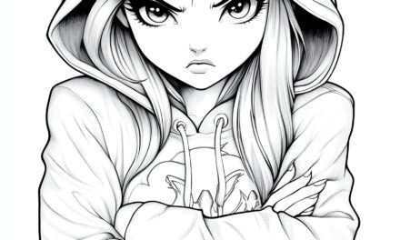 Wütendes Anime Mädchen