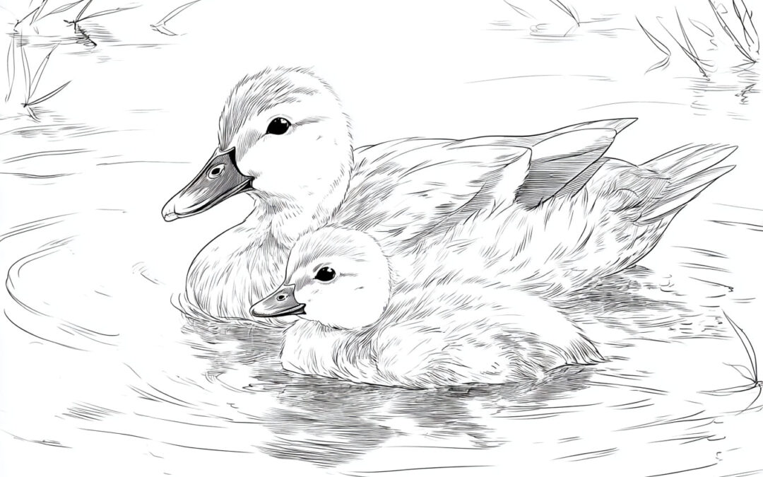 Baby Duck with Mother