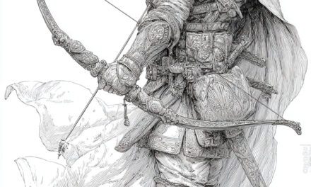 Mysteriöser Fantasy Bogenschütze