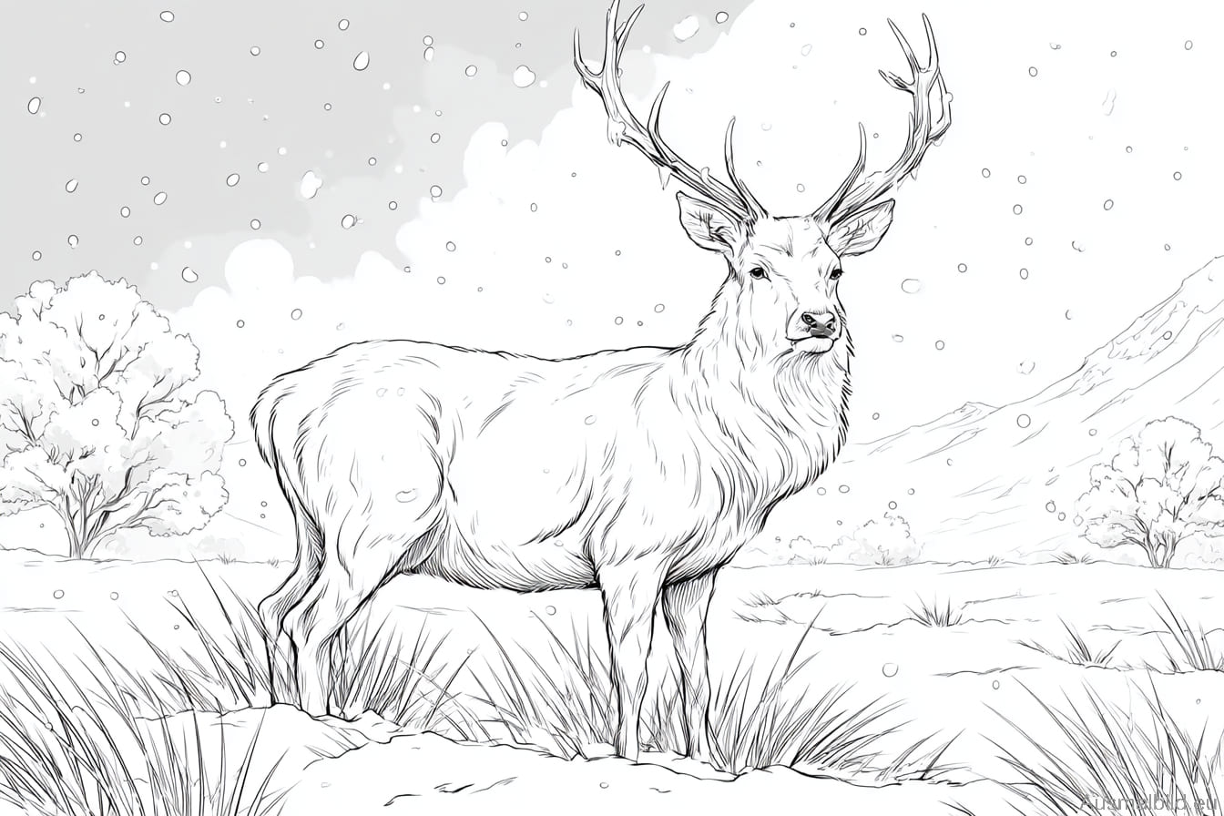 Deer in the snow Deer in the snow