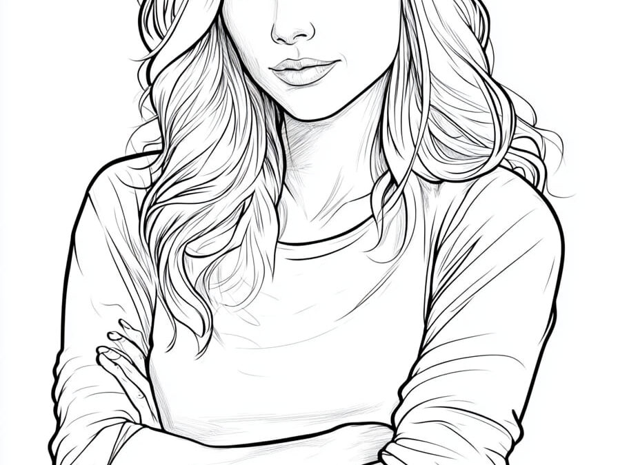 Young Woman with Folded Arms