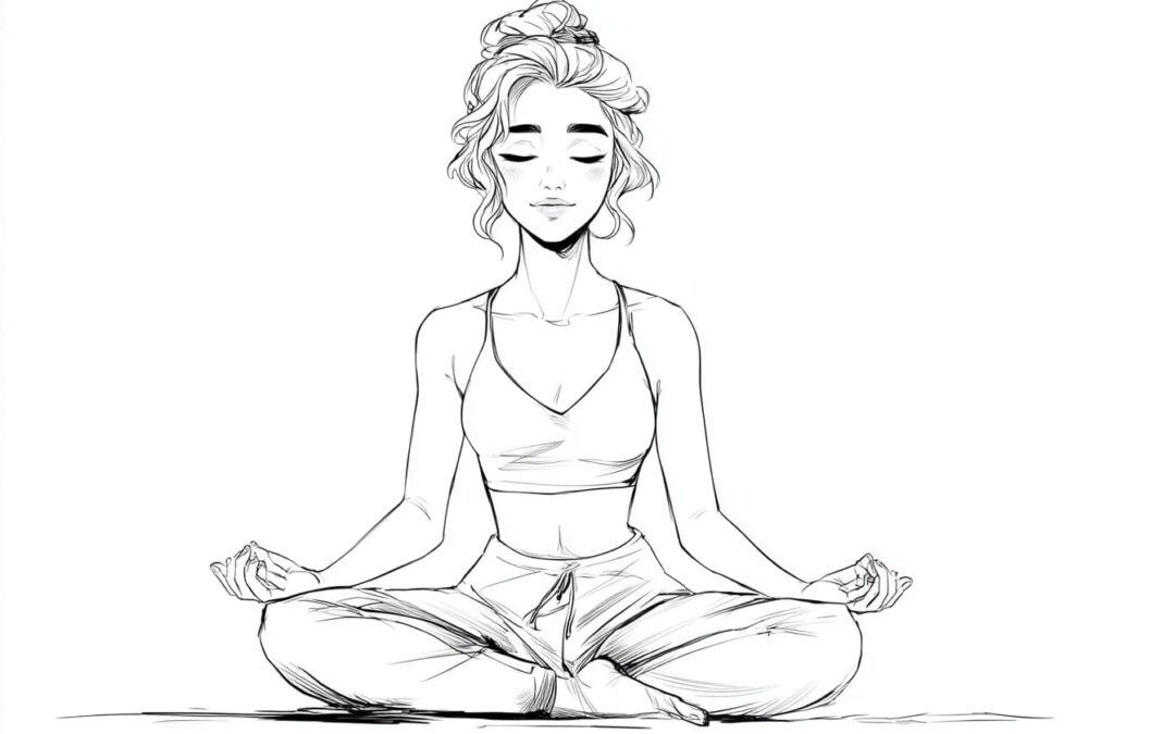 Junge Frau meditiert