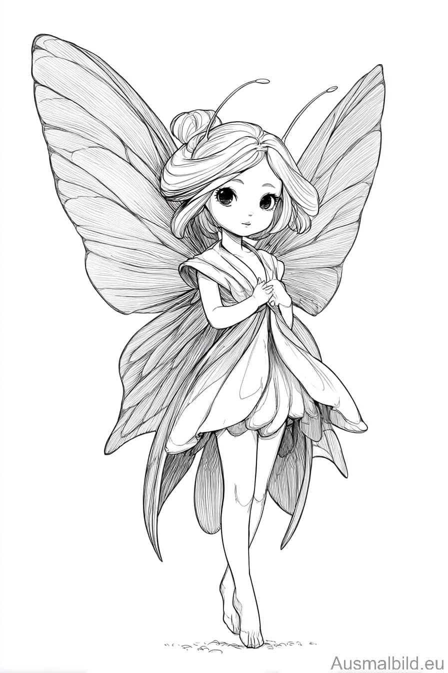 Little fairy with wings Little fairy with wings
