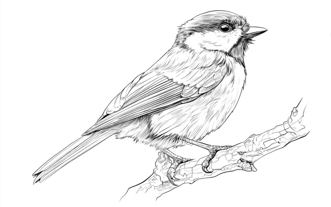 Kohlmeise Ausmalbild
