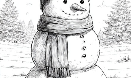 Schneemann mit Schal