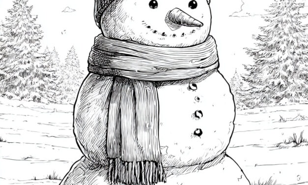 Snowman with Scarf