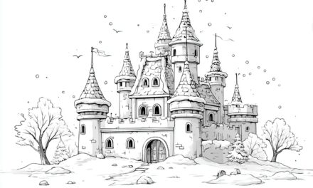 Verschneites Schloss