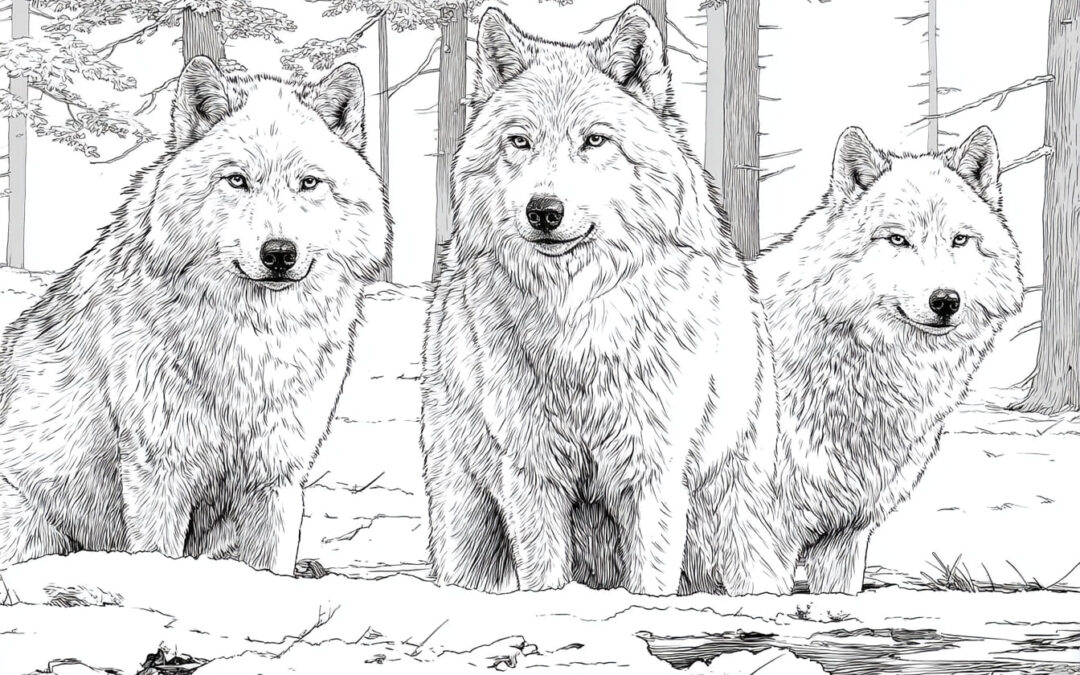 Wolves in the Winter Forest
