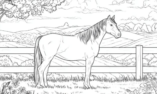 Pferd Steht Aufmerksam Am Weidezaun