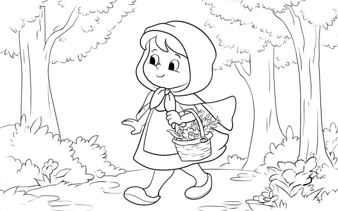 Rotkäppchen Spaziert Durch Den Wald