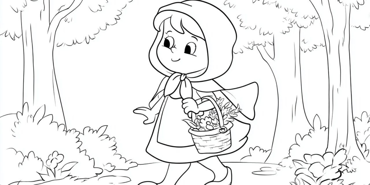 Rotkäppchen Spaziert Durch Den Wald