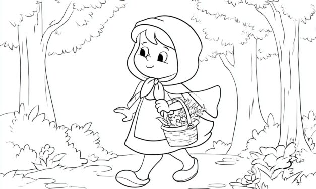 Little Red Riding Hood Walks Through The Forest