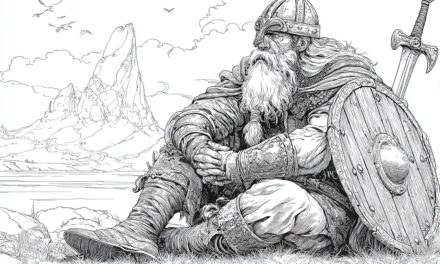 Viking Sits On The Floor