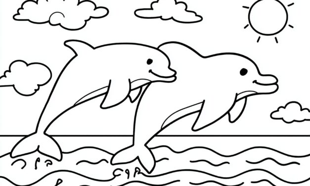 Zwei Delphine Springen Aus Dem Ozean