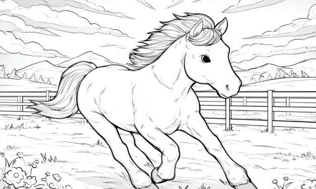 Fohlen Galoppiert Auf Wiese