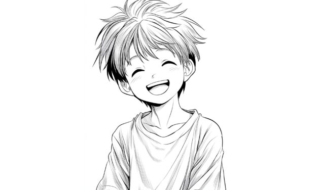 Fröhlicher Anime Boy