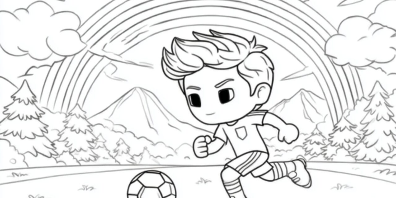 Boy plays soccer
