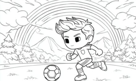 Junge Spielt Fußball