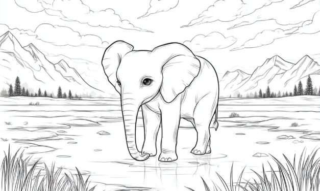 Junger Elefant Im Wasser
