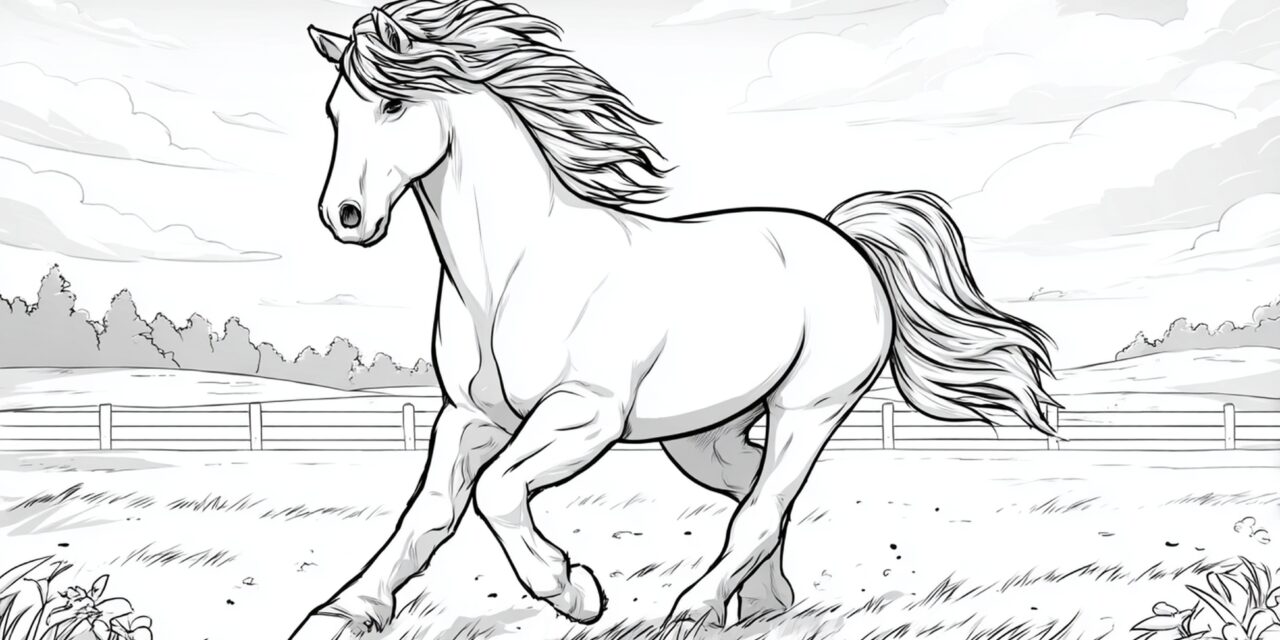 Junges Pferd Galoppiert