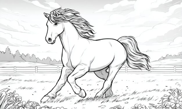 Junges Pferd Galoppiert