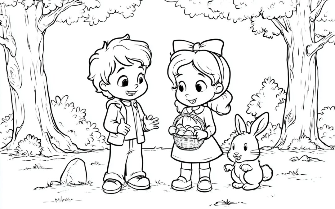 Ostereiersuche Mit Hase