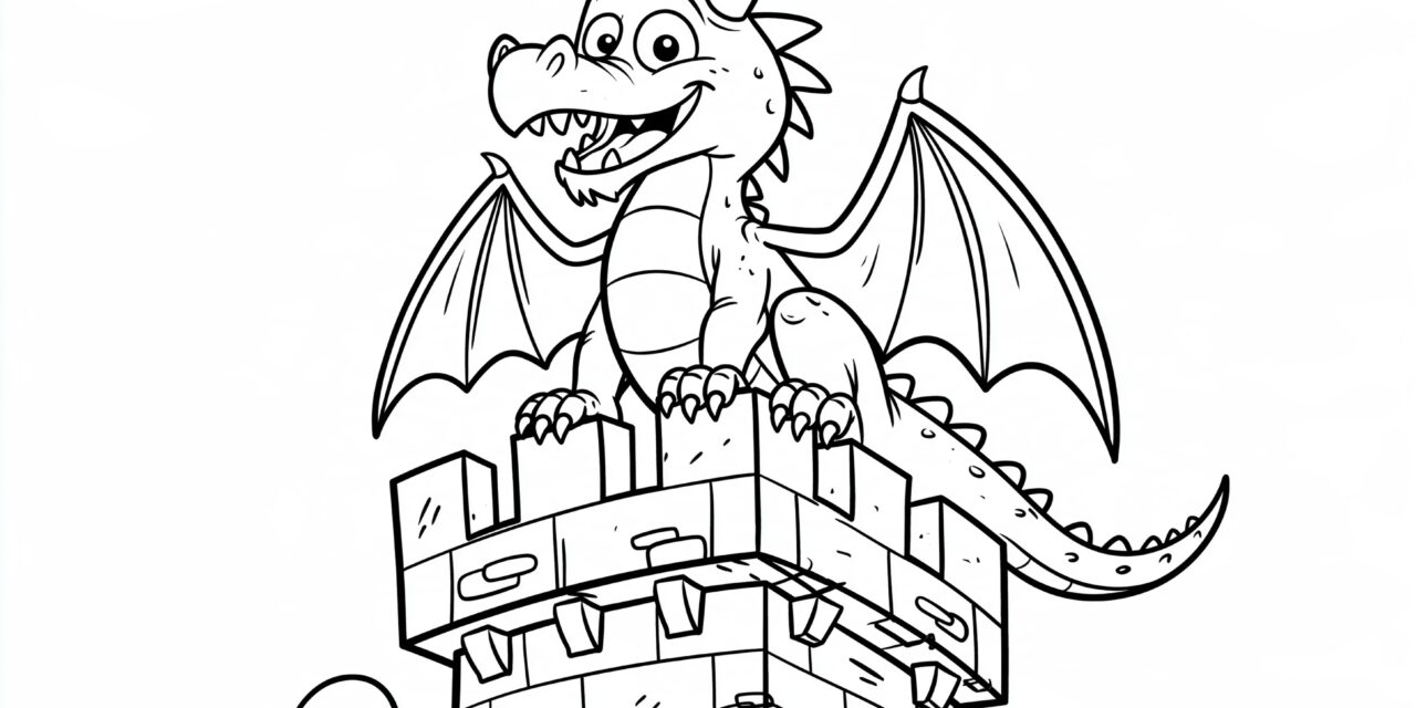 Drache Auf Einer Turmspitze