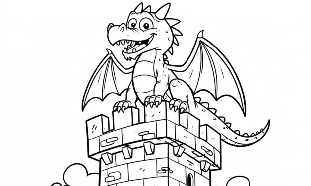 Drache Auf Einer Turmspitze