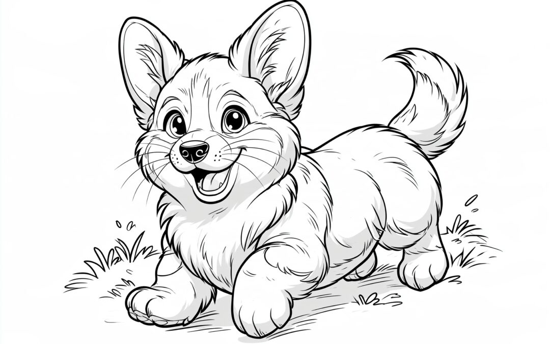 Glücklicher Corgi