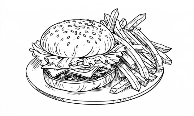 Hamburger Mit Pommes