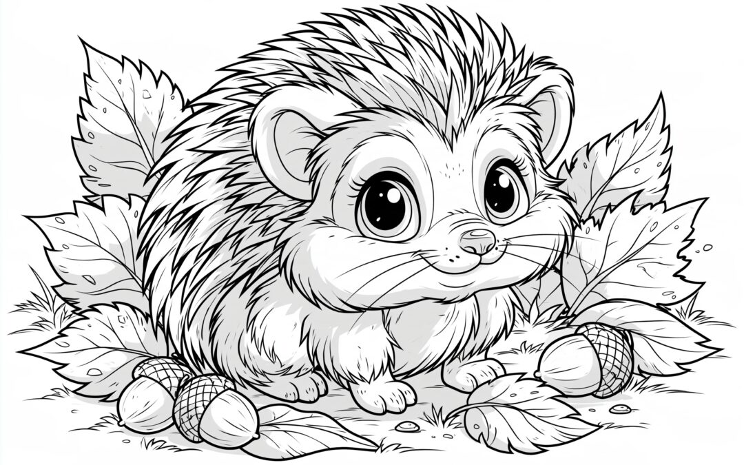 Igel Im Herbstlaub