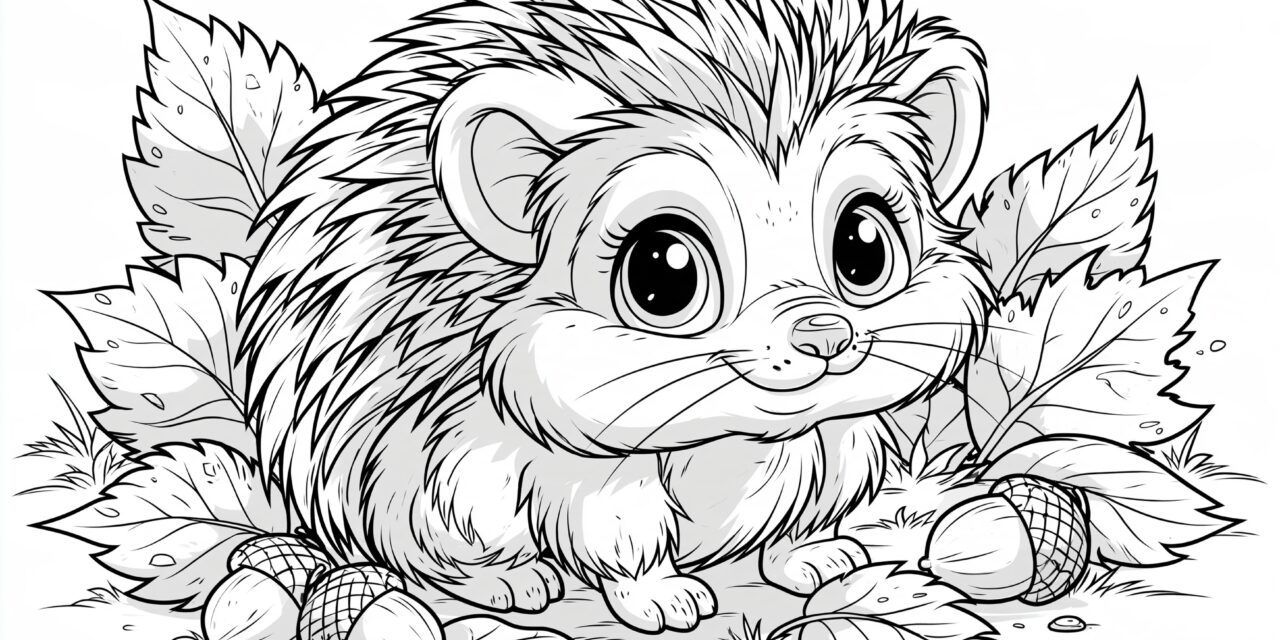 Igel Im Herbstlaub