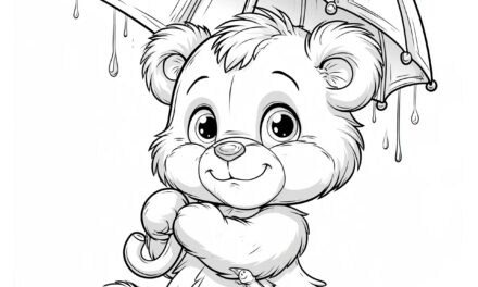 Teddybär Unter Eine Regenschirm