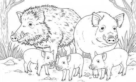 Wildschwein Mit Frischlingen